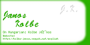 janos kolbe business card